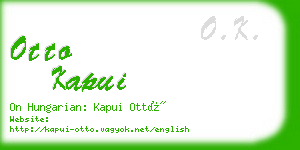 otto kapui business card